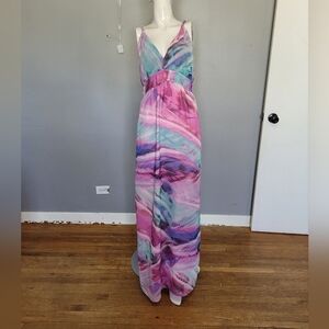 Charlie Jade Feather Print Maxi, VGUC, Size L